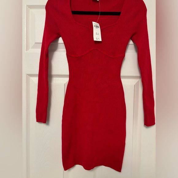 Abercrombie & Fitch Red Knit Sweater Dress  XSP - Picture 8 of 9